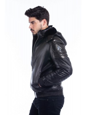 Jacket For Men - Leather With Fur